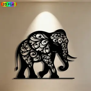 1pc Elephant Metal Wall Art, Intricate Elephant Statue Mural, Ideal Gift for New Year, Easter, Animal Decor Enthusiasts, Weather-Resistant Metal Wall Decor Wall Sculptures, Perfect for Living Room Wall & Garden Fence Elephant Enthusiasts