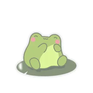 Adorable Frog Lilypad Sticker