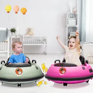 GARVEE 12V Electric Ride-On Bumper Car Toy for Toddlers (Ages 18+ Months to 6 Years) - Outdoor Kids Stuff, Remote Control, 360 Spin, LED Lights, Dual Joysticks, Safety Belt, Music, 2-Speed Modes, Anti-Collision Padding, ASTM Certified, Cool Gifts For Kids