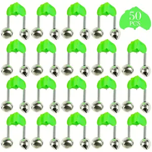 Fishing Bell, 10/50pcs Double Ring Fishing Bell, Plastic Clip Buckle Fishing Bell, Fishing Accessories for Outdoor Fishing, Fishing Equipment