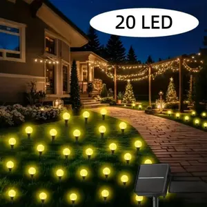 20/40 Solar LED Ground Insert Bubble Ball lights, In Various Colors, Suitable For Wedding Parties, Proposal Parties, Camping Decorations, And Outdoor Festival Decoration Atmosphere Light Strings