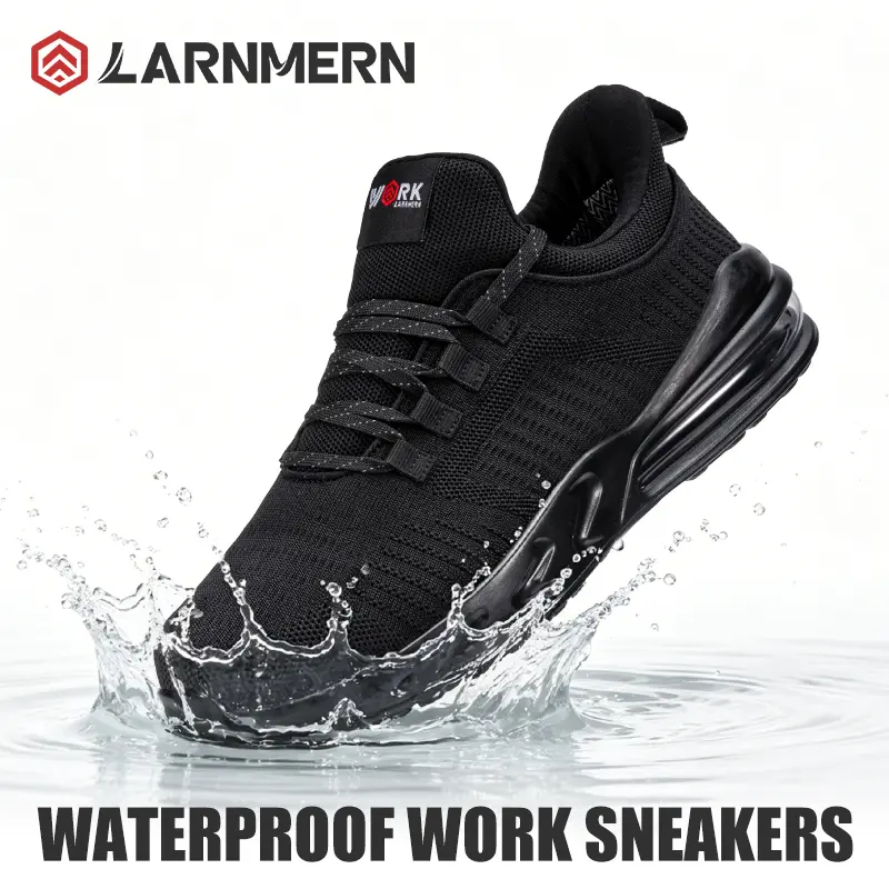 Non-Slip Work Shoes SRC Oil Resistant Breathable Mesh Comfort Chef Footwear Men's & Women's Versions 【New Upgraded】Black Nurse Shoes Lightweight Girl Closed with Laces Anti Slip Waterproof Work Safety Sneakers  Trainers