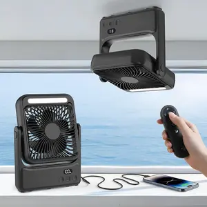 Travel Fan 10000mAh for Cruise Ship Cabin with Night Light, Upgrade Rechargeable Portable, 4-Speed with Hook, Cruise Approved Essentials 2026 for Ceiling & Wall (Black)