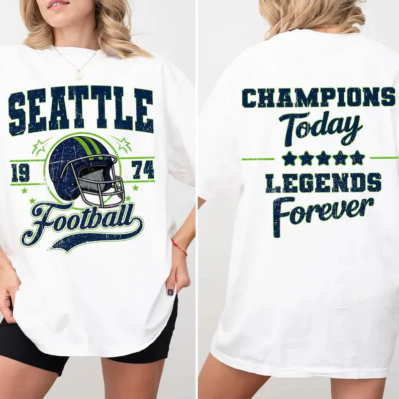⚾🏆100% Cotton Seattle Football Championship 2026 Shirt, Unisex Retro Seattle Champion Tee, Seattle Team Player Shirt, Game Day Fan Gift