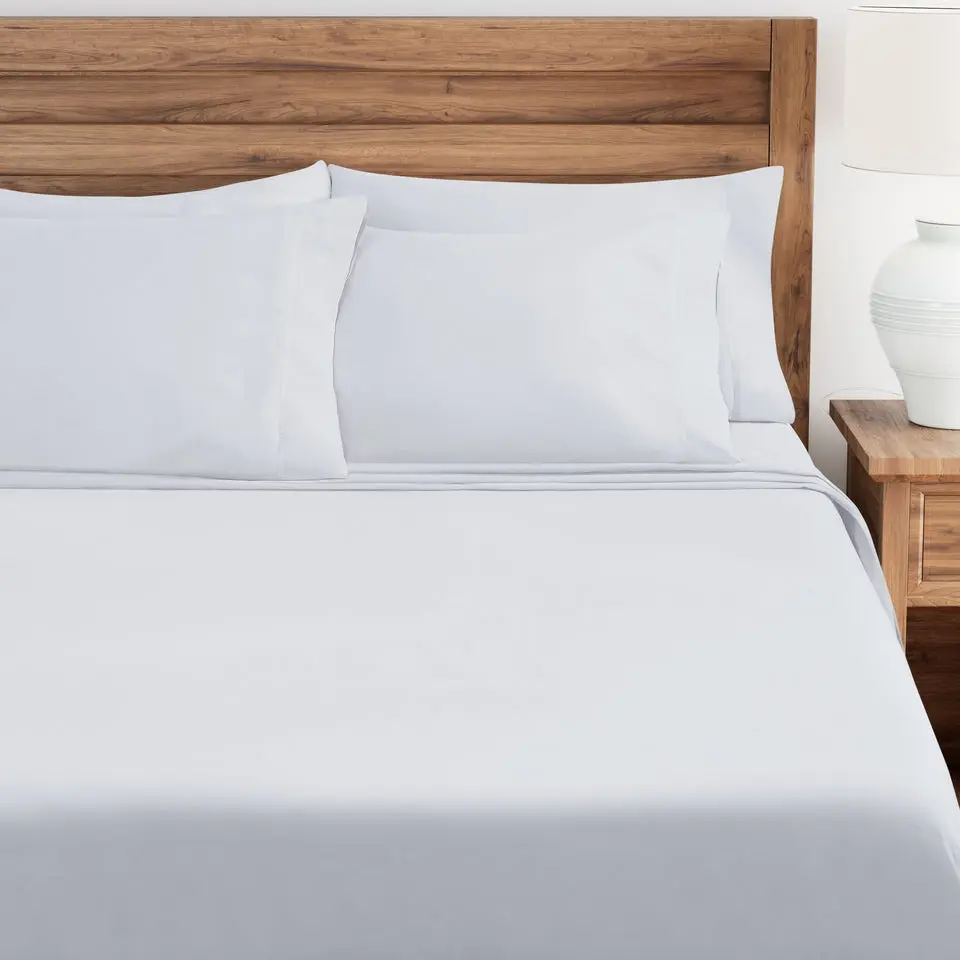 Percale Sheet Set, Breathable Cotton Bedding Set for Bedroom, Soft Durable Bed Linens for Home Use