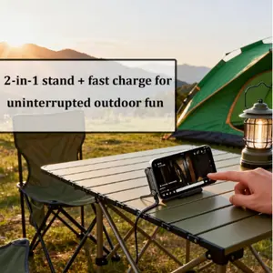 240w Fast Charging Data Cable with Phone Stand, 90° Bendable, 360° Rotatable, Multi-Angle Adjustment, Braided Cord, Compatible with iPhone 17