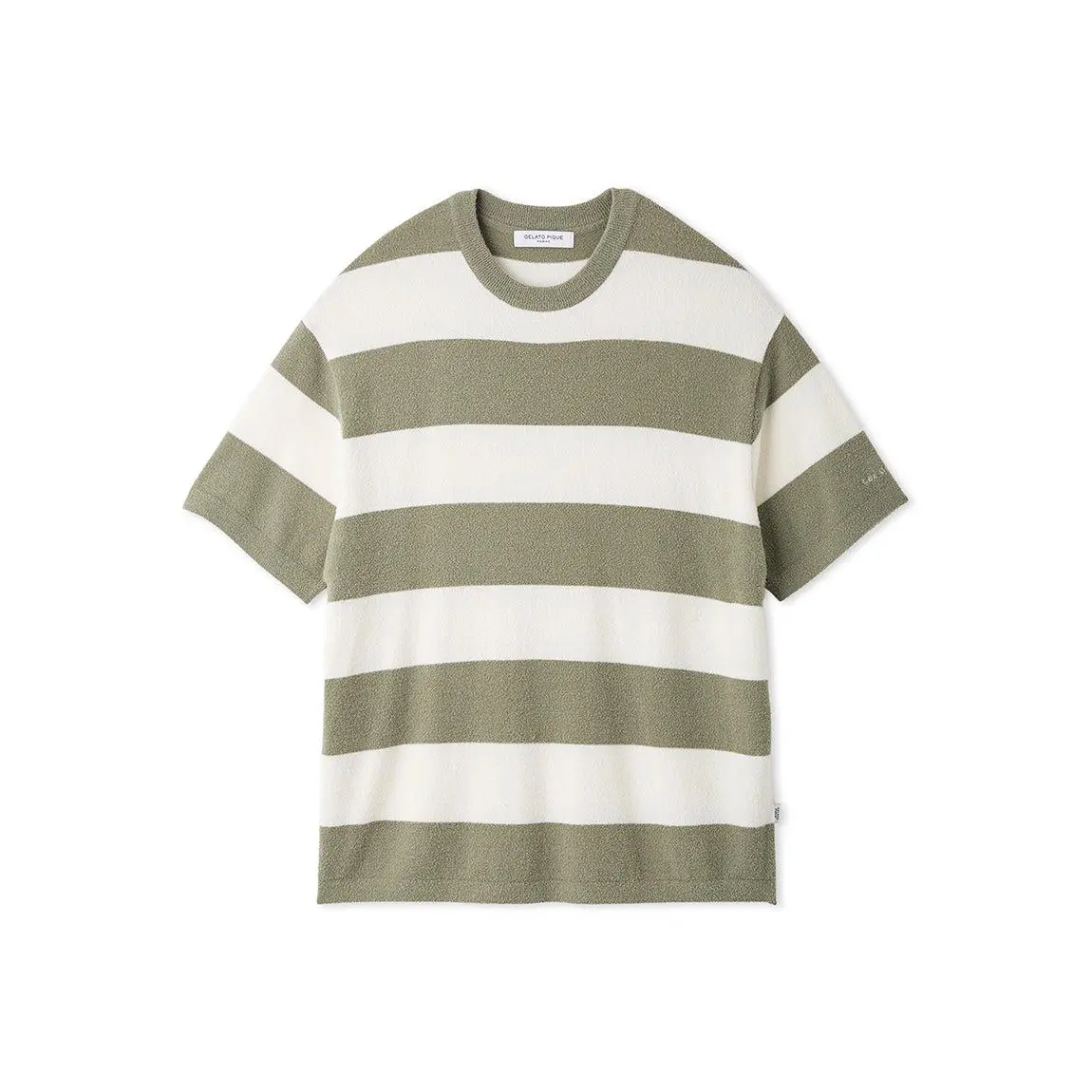 [UV-Cut] Men's Smoothie Lite Cool Striped Short-sleeve Pullover