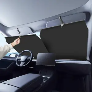 Vehicle Windshield Heat Protection with Retractable Sun Visor – UV Blocking Car Sunshade Windshield Cover for Summer Sun Protection Automotive Protector Automotive Protector