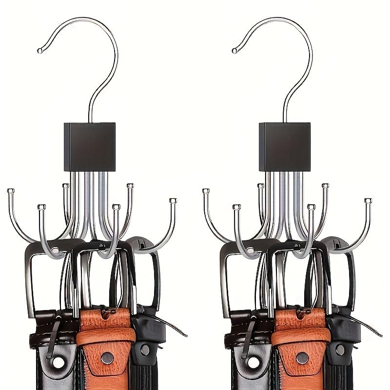 2 pieces of six claw rotating multifunctional hooks: clothes, hats, scarves, wardrobe storage hooks - door hooks - bag hooks - wooden polished surface hooks