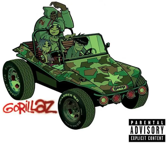 Gorillaz Alternative Rock Music Album [Compact Disc - CD], 2001 Release, Explicit, Bonus Tracks, Enhanced, English Lyrics