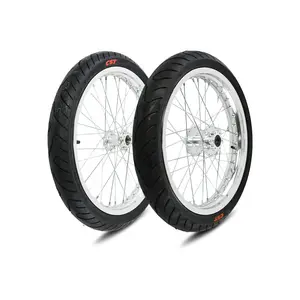 Supermoto Wheels for Surron Light Bee X S LBX LBS 17 Inch Supermoto Wheel Set for segway x260 x160 on Road Wheels Set Silver Spoke Suitable for 79bike falcon pro gt Dirt Bike Parts Bags Accessories