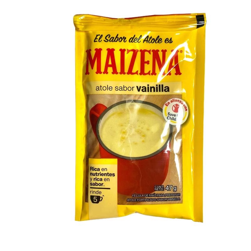 Maizena Atole - Sabores Chocolate, Vainilla, y Fresa - 45 Grams per bag - Traditional Mexican Dessert