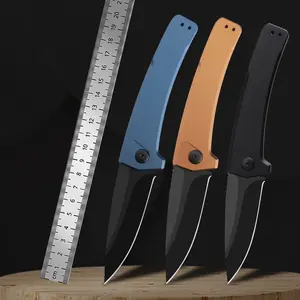 Folding Knife, Aluminum Alloy Handle EDC Pocket Knife. Ideal for camping, fishing, hiking gear, and a perfect choice for outdoor knives and tools.