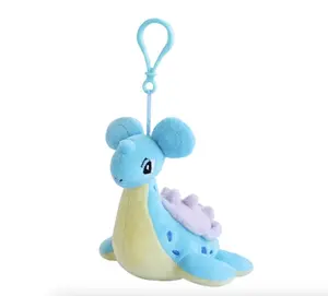 Lapras  6" Plush Backpack Clip-On Keychain Stuffed Toys Charm Cartoon