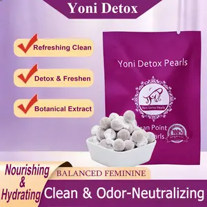 Herbal Yoni Detox Pearls Ball Kit Organic Natural Ingredients – Botanical Feminine Care, Clean & Refreshing Support for Women