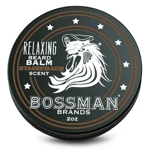 Bossman Relaxing Beard Balm - Beard Tamer, Relaxer, Thickener and Softener Cream - Beard Care Product