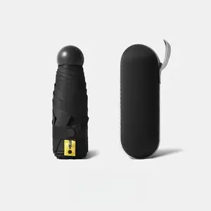 Ultra-Slim Capsule Umbrella, Portable Foldable Umbrella with Storage Case, UV Shield & Rainproof, Compact Size for Backpack, Ideal for Travel & Daily Use