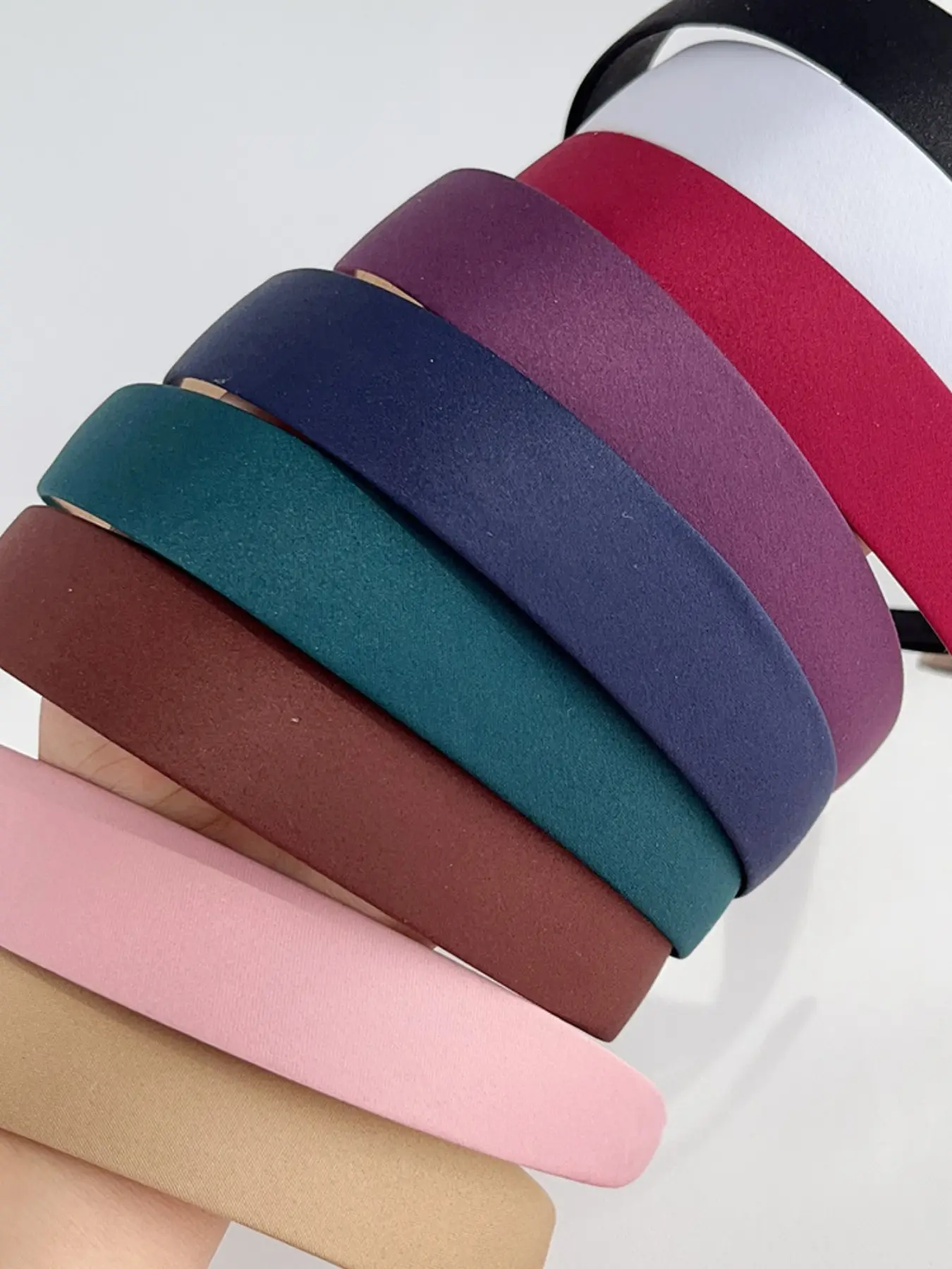 5pcs Satin Headbands for Women, Soft Hairbands, Chic Headbands, Simple Vintage Style Hair Accessories, Suitable for All Seasons Daily Commute, Plain Color Hair Bows