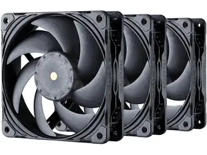 Phanteks T30-120 Fan Triple-Pack, premium high-performance fan, excellent sound quality, 4-pin PWM, multiple fan RPM modes, Black/Grey