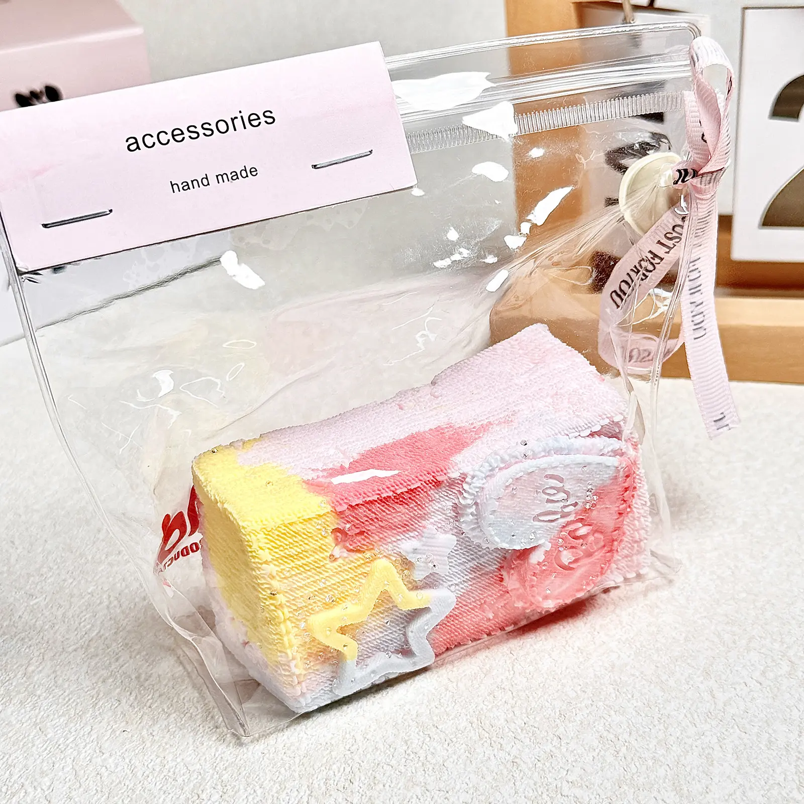 【Buy 3 Get 1 Free】pink denim square tiles Tabba Squishies | Food-Grade Silicone Slow-Rebound Fidget Toy with Thick Creamy Slime Texture. Handmade Non-Toxic Sensory Squeeze Toy for Kids & Stress Relief