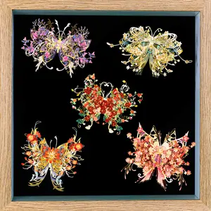 MU x MIAO SPCAE Butterfly and Flower 3D Metal Puzzle Mystery Box Beautiful Design Vivid Colors Decorative Ornament Exquisite Artwork Christmas Gift metal  puzzles