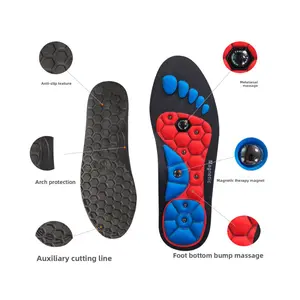 Shock Absorbing Insoles for All Day | 220+ lbs Plantar Fasciitis High Arch Support Insoles for Men Women, Work Boot Shoe Insoles, Absorb Shock with EveryStep Insoles, Customizable Magnetic Therapy Insoles