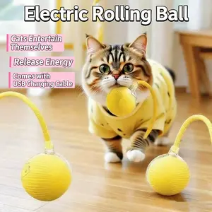 Rechargeable Interactive Pet Toy Ball with Tail for Cats and Dogs