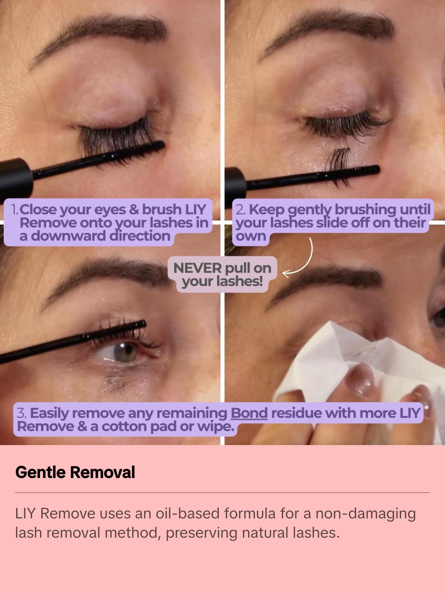 LIY Remove - oil based non damaging diy eyelash remover DIY lash cluster remover easy removal