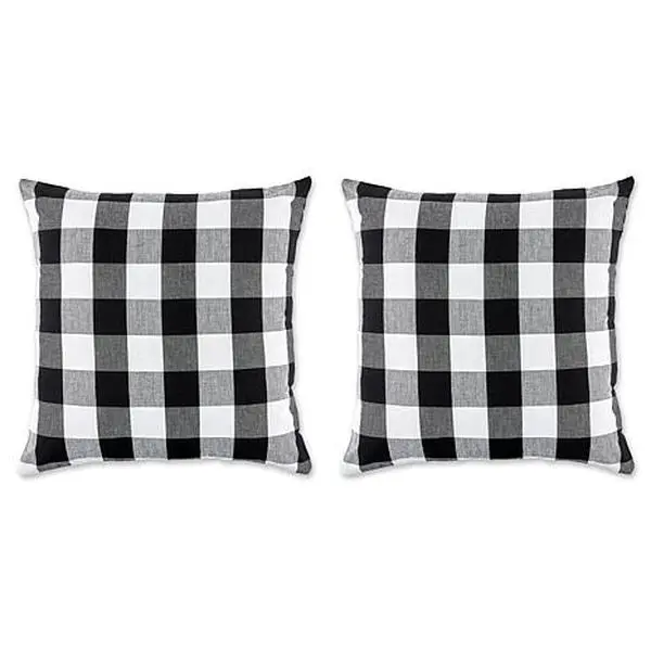 Design Imports Buffalo Check Pillow Covers Set of 2