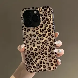 Fashion Leopard Print Shockproof Durable Soft Tpu Phone Case, Casing, Anti-Drop Protective Cover for iPhone 11/12/13/14/15 Pro Max/16 Pro/17/x/XR/7/8 Plus