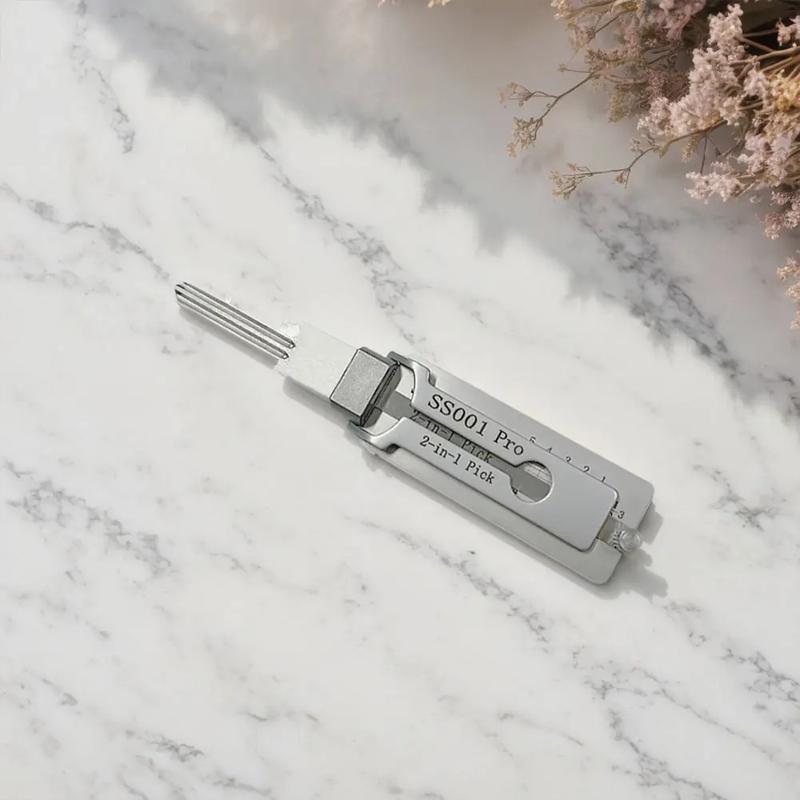 2-in-1 Stainless Steel Key Decoder - Precision Hook Pick Kit| Portable O-ring & Lock Repair Tool