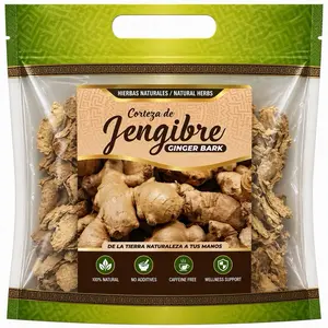 Ginger Bark Herbal Tea – Premium Dried Corteza de Jengibre, Natural Caffeine-Free Wellness Brew, 4 oz