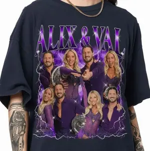 [ Sale Up To 30%] Alix and Val DWTS Shirt, Vintage Dance Duo Bootleg T-Shirt  Trending Ballroom Show Fan Shirt, DWTS 2025 sweatshirt