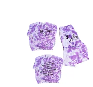 "Let Them "Tie Dye Jogger Outfit Hand Dyed Unique Look Cotton Poly Blend 50/50 Three Color Choices S-4XL Casual Wear