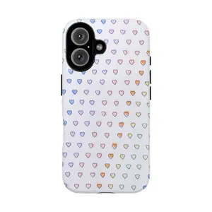 Preppy Pastel Rainbow Hearts Phone Case — Tough Cases