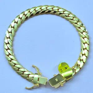 Exquisite Unisex Gold-Plated 14K Slave Bracelet - Elegant & Sophisticated Snake Chain Design for Men & Women