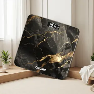 OPUMP Bathroom Scale for Body Weight, Highly Accurate Digital Body Scale with Backlit LED Display, Weight Scale, Measures Weight Up to 400 Lb/180kg, Batteries Included, Bathroom Scale for Summer Weight Management Essential
