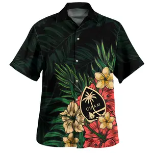 Polynesian Hawaiian Shirt - Classic patterns and flowers shirt Fabric