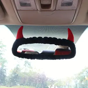 Cute Devil Horn Design Car Rearview Mirror Cover, Creative Car Rearview Mirror Decoration, Universal Car Interior Accessories, Girly Car Accessories