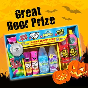 ‎ Halloween Candy Variety Pack, 18Ct Assorted Lollipops, Bulk Individually Wrapped Ring Pop, Push Pop, Baby Bottle Pop & Juicy Drop, Birthday Party Favors, Trick or Treat, Halloween Bowls, Kids Gifts
