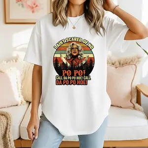 Vintage Retro Madea Parody T-Shirt Bold Call The Police Graphic Funny Classic Movie Tee for Men Women Casual Cotton Shirt