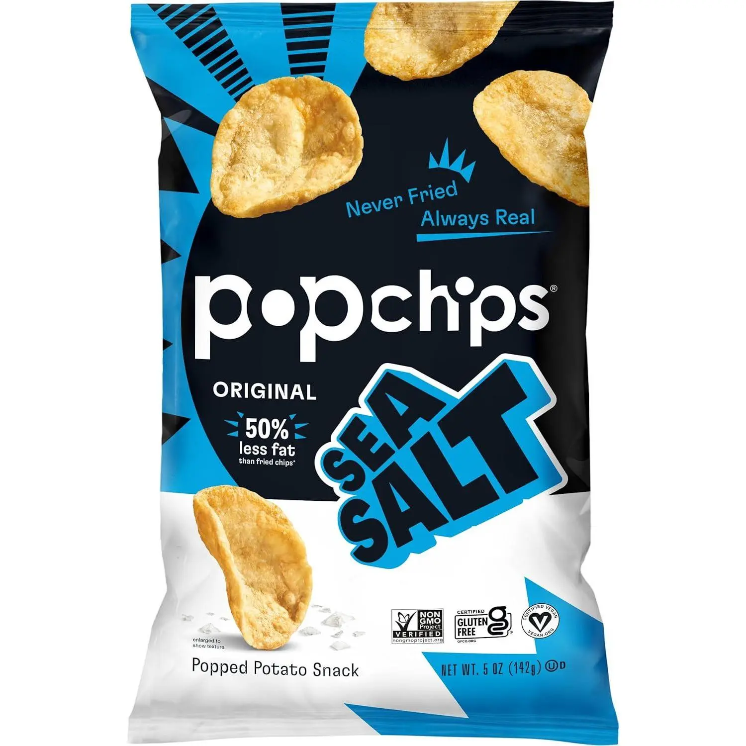 Popchips Popped Potato Chips SEA SALT 5oz 12ct