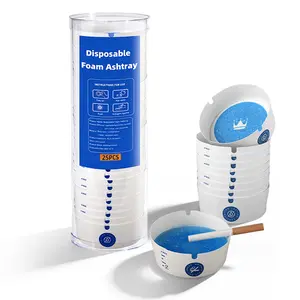 Portable Disposable Smokeless Ashtray, Thick Paper Design with Deodorizing Gel, No Smell for Home, Office, Car & Camping