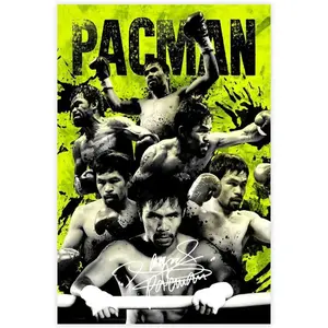 Pacquiao Pacman Poster Boxing Canvas Poster Bedroom Decor Sports Landscape Office Room Decor Gift
