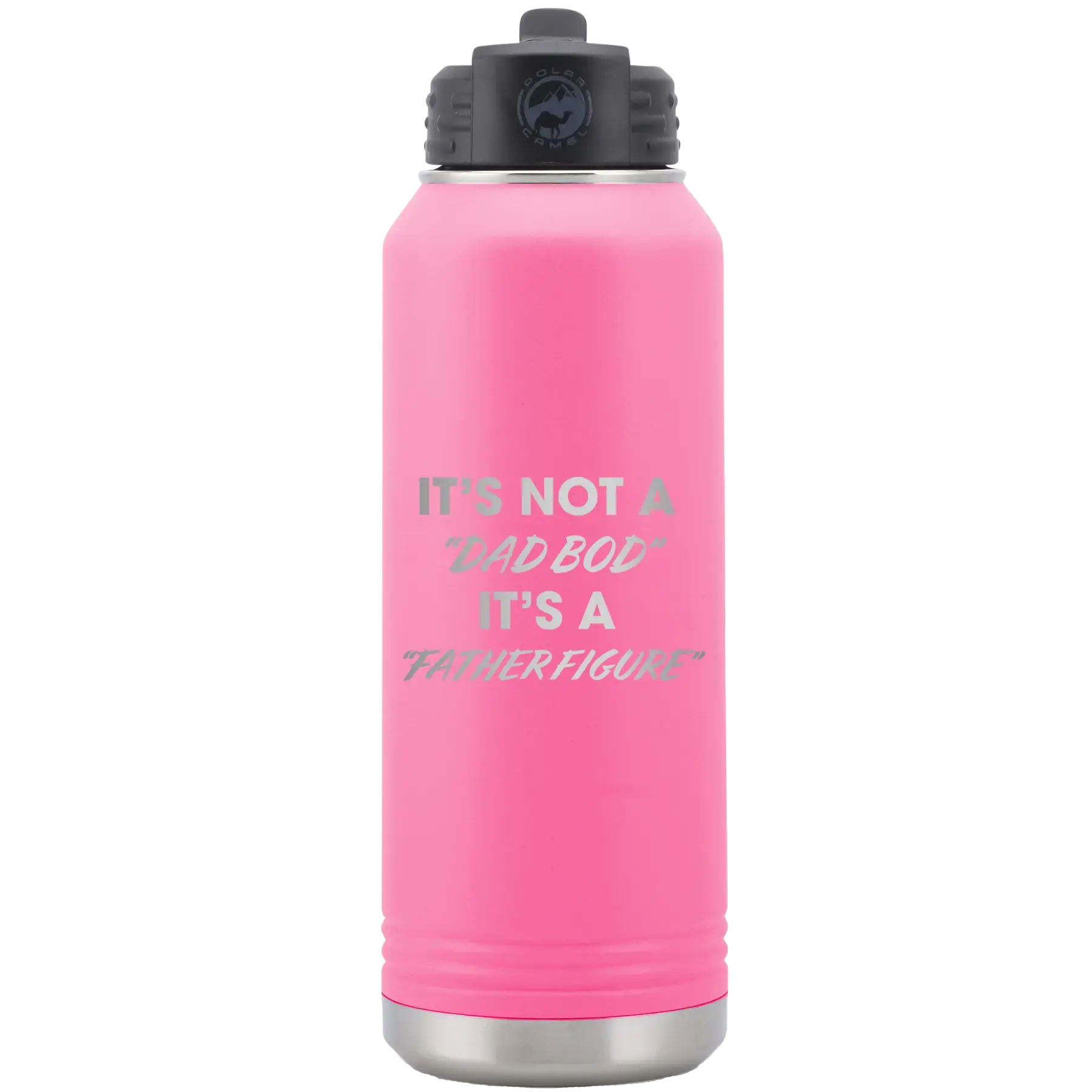 Personalized Dad Bod 32 oz Water Bottle - Pink