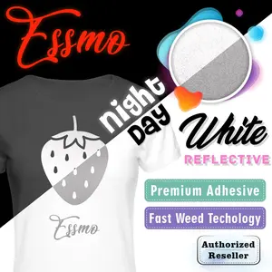 ESSMO™ Silver / White Reflective Heat Transfer Vinyl HTV RT03