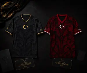 Turkish Inspired Soccer Jersey – Ottoman Style Crescent Moon & Star Football Shirt