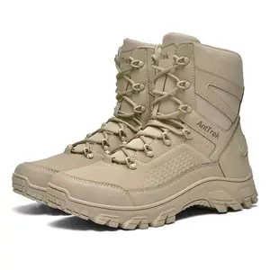 KIT-New Hot Outdoor Combat Boots Men's, Thick-Sole Winter Anti-Slip Wear Resistant Training Tactical Shoes