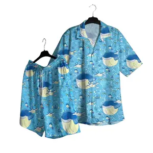 2026 Hawaiian Sets PKM Ocean Hawaiian Shirt Water Type Wailmer Mantine Chinchou Tropical Floral Aloha Shirt A perfect gift for all ages in your family this summer - ideal for a beach trip