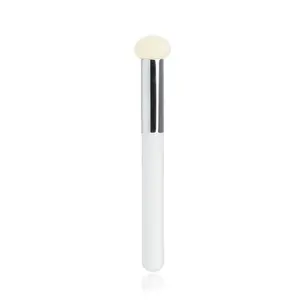 [Single White Fiber Concealer Brush] Pink Concealer Brush Round Head Sponge Concealer Makeup Brush Blackhead Concealer Brush Single White Fiber Hair Makeup Brush
